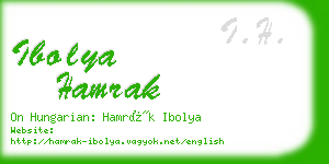 ibolya hamrak business card